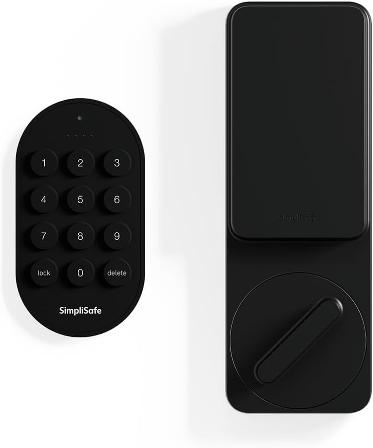 41jtCnG-r7L._AC_SL1080_.jpg SimpliSafe Smart Lock Series 2 (Black) for The Gen 3 Home Security System - Image 1