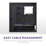 NZXT H5 Flow - Compact ATX Mid-Tower PC Case - Black - Image 7
