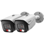 AMLINK 2-Pack 5MP Security AI IP PoE Camera, Indoor Outdoor Surveillance Bullet,