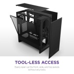 NZXT H5 Flow - Compact ATX Mid-Tower PC Case - Black - Image 8