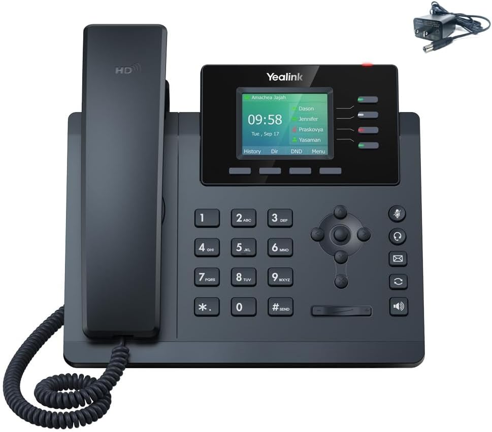 51OCLNKVjnL._AC_SL1000_.jpg Yealink SIP-T34W WiFi IP Phone - Power Adapter Included - 4 VoIP Accounts. - Image 1