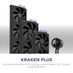 NZXT Kraken Plus 360-360mm AIO CPU Cooler, LCD - Black - Image 2