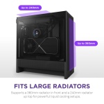 NZXT H5 Flow - Compact ATX Mid-Tower PC Case - Black - Image 4