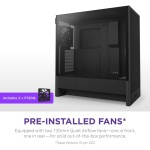 NZXT H5 Flow - Compact ATX Mid-Tower PC Case - Black - Image 6