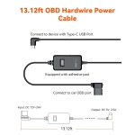 VANTRUE 13.12ft Type-C OBD Hardwire Kit with LED Screen for All DashCams - Image 2