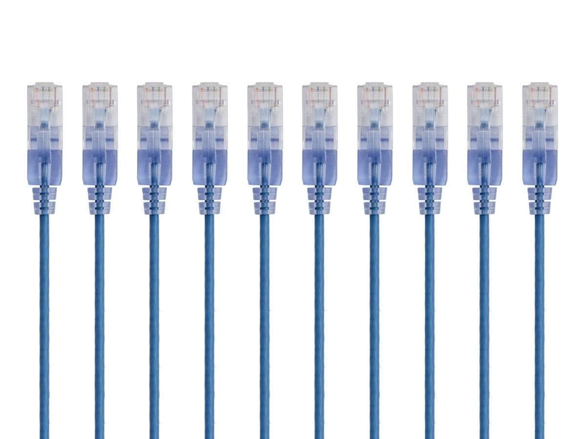 614qY6-LqmL._SL1200_.jpg Monoprice Cat6A Ethernet Patch Cable - Snagless RJ45, 550Mhz, 10G, UTP, Pure - Image 1