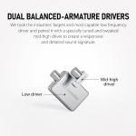 Xvive T9 in-Ear Monitor Headphones Dual Knowles BA Drivers IEM for Studio, Band - Image 4