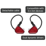 TRUTHEAR x Crinacle Zero: RED Dual Dynamic Drivers in-Ear Headphone Gaming - Image 3