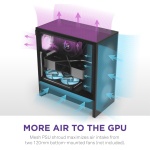 NZXT H5 Flow - Compact ATX Mid-Tower PC Case - Black - Image 3