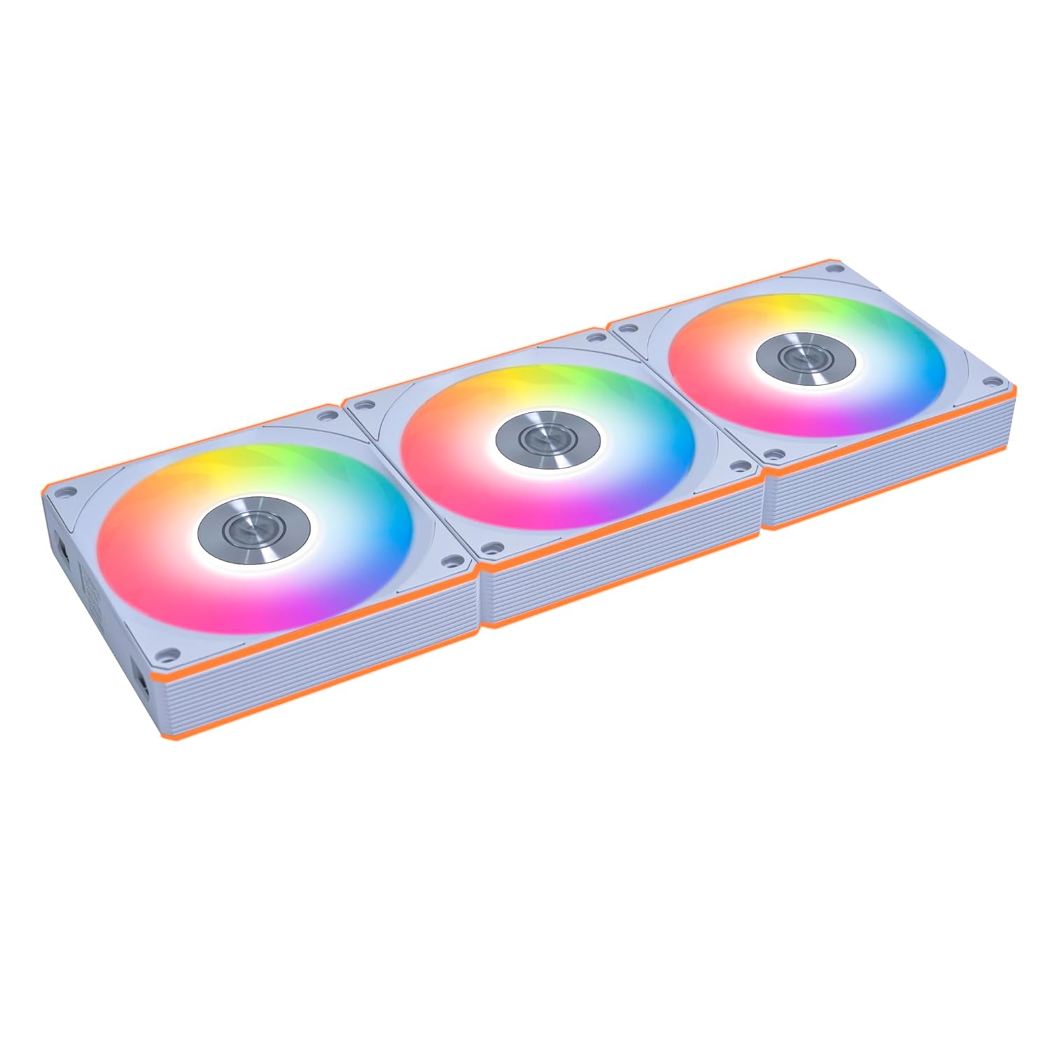 61CsUzg4qhL._SL1500_.jpg Lian Li UNI Fan CL Flex 120, Standard Blade ARGB Fan, 3 Pack, White - Image 1