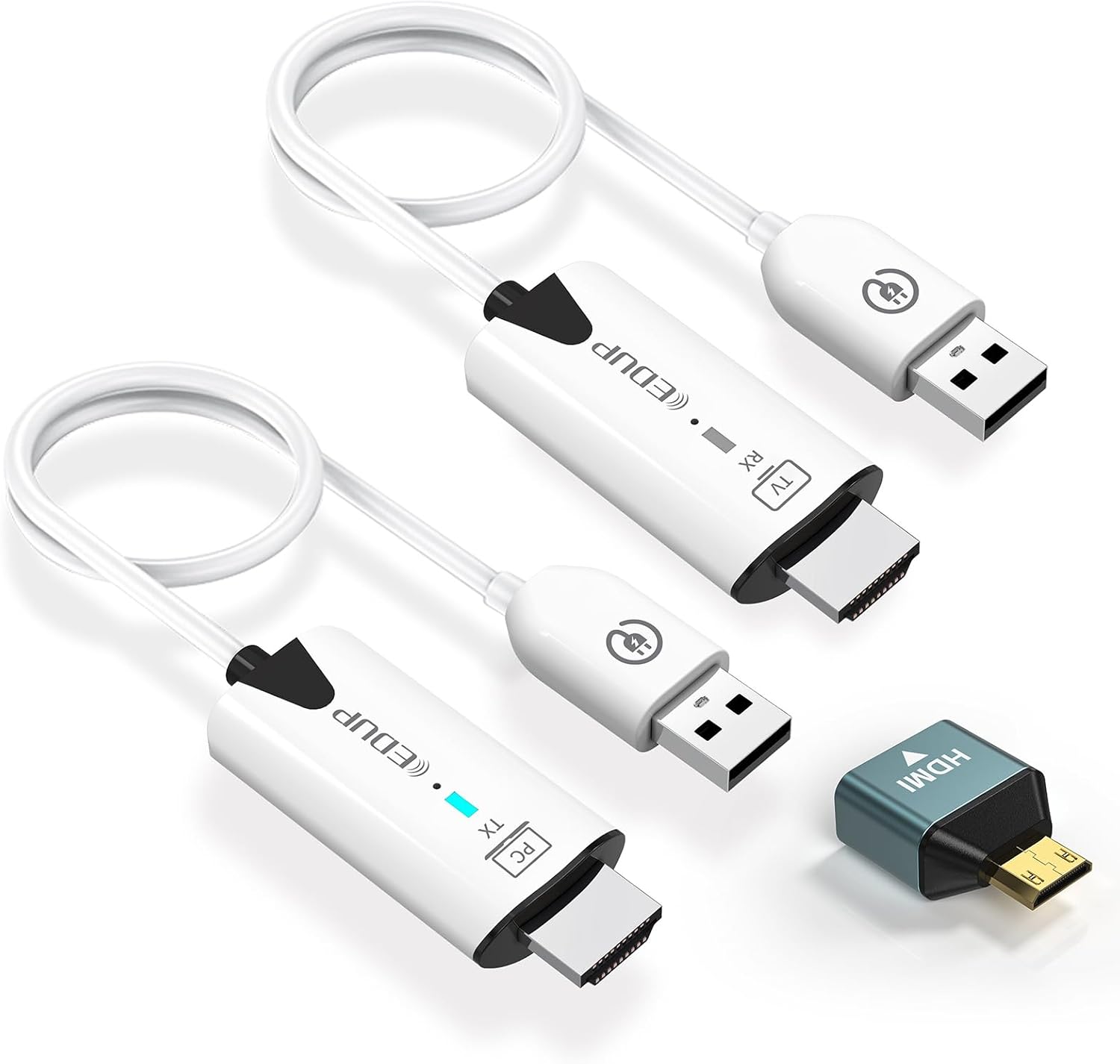 61DncoMnscL._AC_SL1500_.jpg EDUP® Wireless HDMI Transmitter and Receiver 4K Decode Input 1080P Output - Image 1