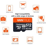 Vantrue 512GB microSDXC UHS-I U3 4K Memory Card with Adapter for Dash Cams - Image 5
