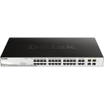 D-Link 28-Port Gigabit Smart Managed PoE+ Switch, 24 PoE+ Ports (370W) + 4 SFP