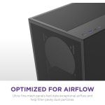 NZXT H5 Flow - Compact ATX Mid-Tower PC Case - Black - Image 5
