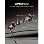 1MORE Quad Driver in-Ear Earphones Hi-Res High Fidelity Headphones Warm Bass, - Image 5
