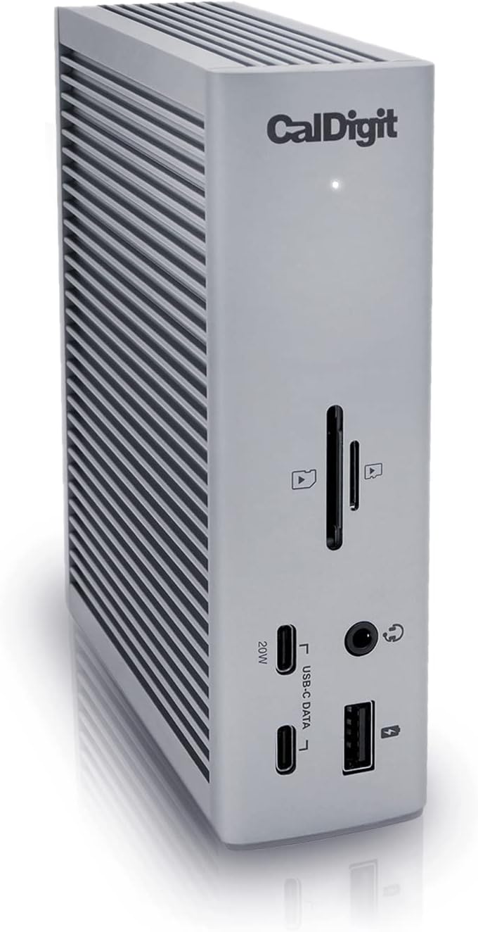 61RBOqHLI0L._AC_SL1500_.jpg CalDigit TS4 18 Port Thunderbolt 4 Dock, 98W Charging, 3X TBT4 (40Gb/s), 3X - Image 1