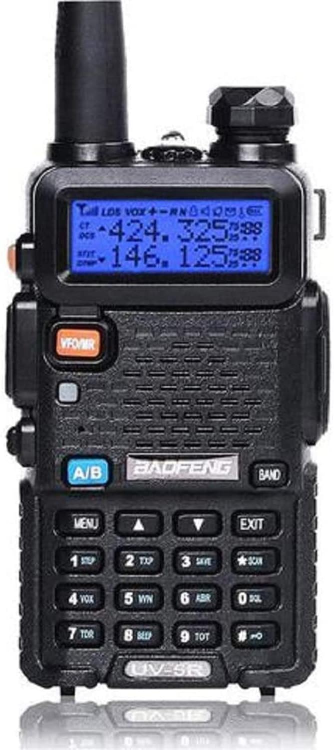 61b8ekfccL._AC_SL1500_.jpg Baofeng UV-5R Ham Radio Handheld, Dual Band Two Way Radio (Black) - Image 1