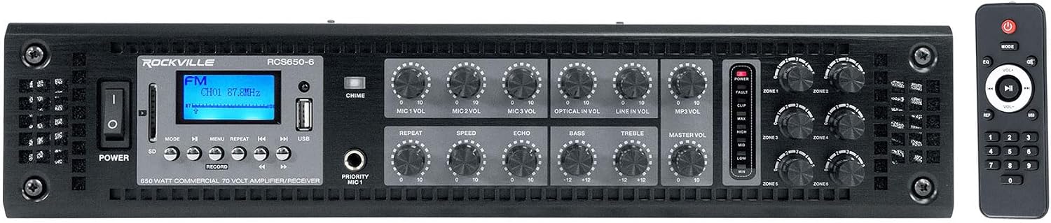 61ba4MS3CqL._AC_SL1500_.jpg Rockville RCS650-6 650W 6-Zone 70V Commercial Amplifier with Bluetooth - Image 1