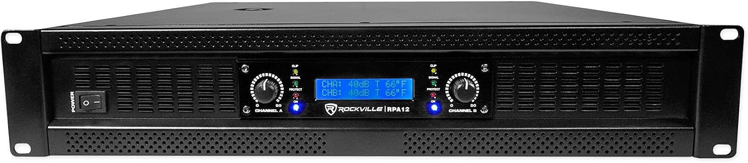 61codYlZLTS._AC_SL1500_.jpg Rockville RPA12 2-Channel Professional/DJ Rack Mount Power Amplifier - Image 1