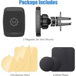 Magnetic Phone Car Mount, [2 Pack] Air Vent Car Phone Mount Holder, Phone Holder - Image 3