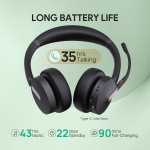 Yealink BH70 Dual Wireless Headset with Mic for Work, Bluetooth Headphone with - Image 4