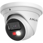 AMLINK 4K POE Camera, 8MP Outdoor Turret Security IP Camera, 100ft Color