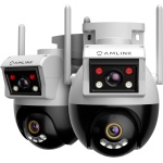 AMLINK 2-Pack 2X 2MP Dual-Lens WiFi Camera Outdoor, Human Detection,
