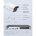 REOLINK 16CH 4K Security Bullet Camera System with 4TB HDD RLK16-800B8 - Image 8