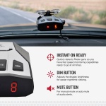 Cobra RAD 350 Laser Radar Detector, Long Range, False Alert Filter, Black - Image 4