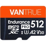 Vantrue 512GB microSDXC UHS-I U3 4K Memory Card with Adapter for Dash Cams