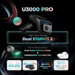 THINKWARE U3000 PRO Dash Cam 4K Front and 2K Rear, Dual STARVIS 2 - Image 2