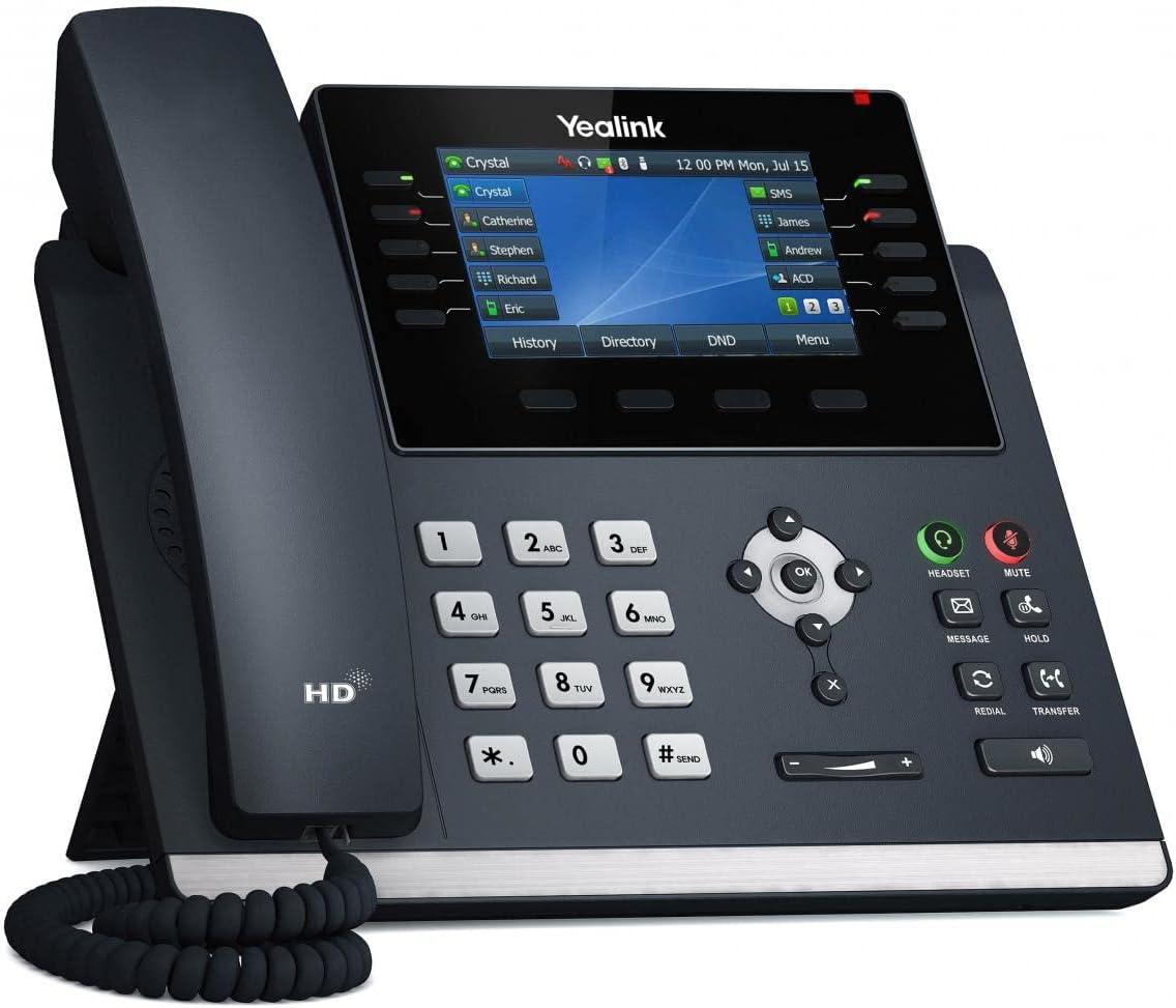 61oOZ4TwgPL._AC_SL1163_.jpg Yealink T46U IP Phone, 16 VoIP Accounts. 4.3-Inch Color Display. Dual USB 2.0, - Image 1