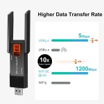 Panda Wireless PAU0F AXE3000 Tri Band (2.4/5 / 6 GHz) WiFi 6E USB 3.0 Adapter - - Image 2