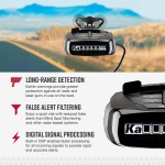Cobra RAD 480i Laser Radar Detector, Long Range Detection, Bluetooth, Black - Image 3