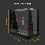 Lian Li O11 Vision Compact ATX Mid Tower Case-Back Connect-Black-O11VPX - Image 3