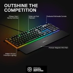 SteelSeries Apex 3 RGB Gaming Keyboard – 10-Zone RGB Illumination – IP32 Water - Image 3