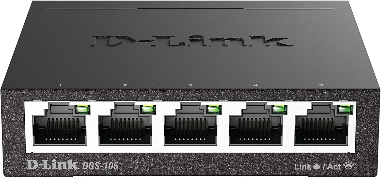 711JMTXkpxL._AC_SL1500_.jpg D-Link DGS-105, 5 Port Gigabit Ethernet Switch Unmanaged, Network Splitter, - Image 1