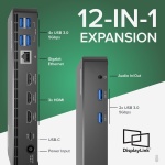 Plugable USB C Triple Display Docking Station | 100W PD, 3x HDMI (1x 4K 30Hz, 2x - Image 4