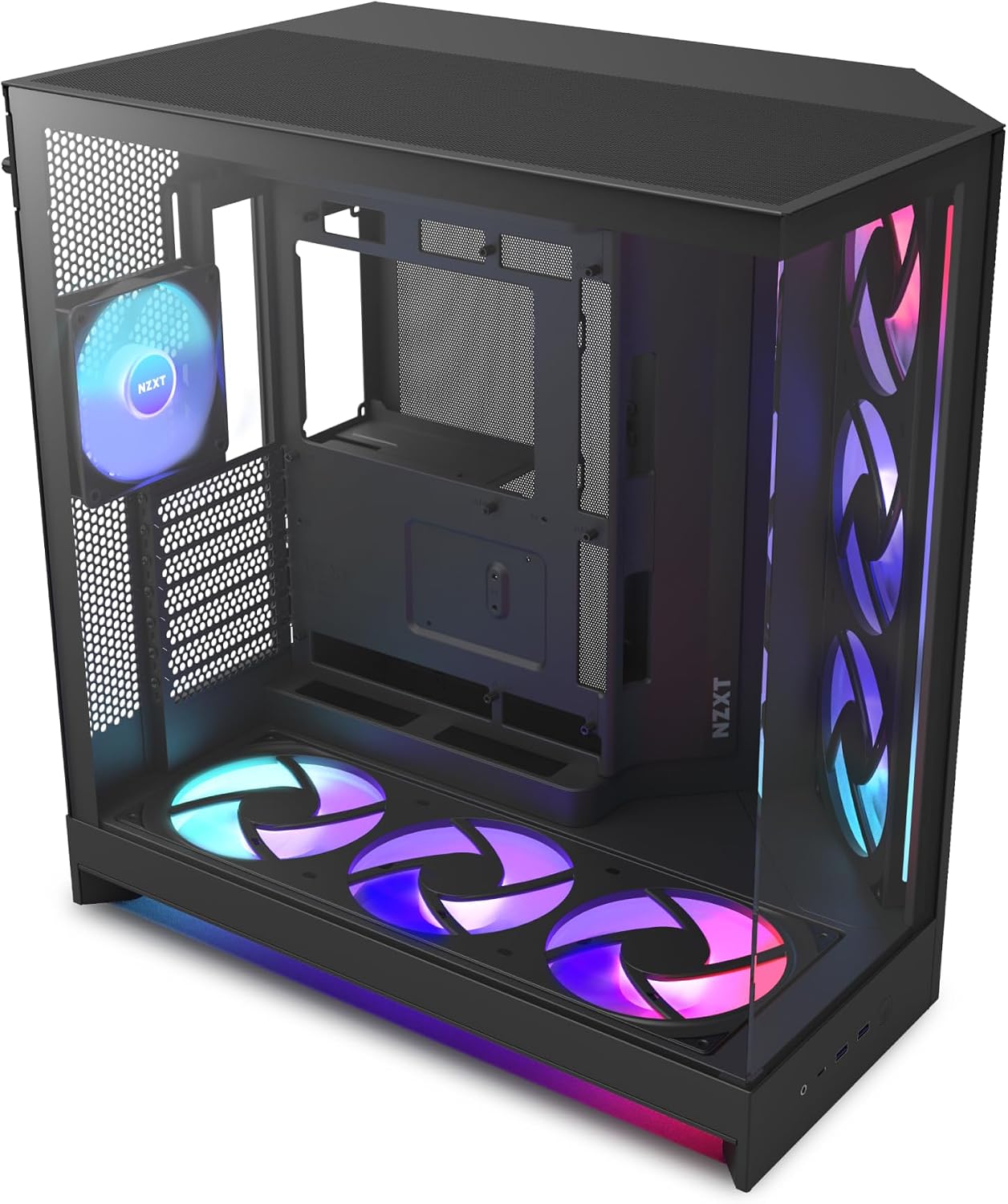 713NuIfbhZL._AC_SL1500_.jpg NZXT H9 Flow RGB+ - Dual-Chamber ATX PC Case - Black - Image 1