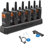 Midland LXT600BBX6 FRS Business Walkie Talkies, Black, 6 Pack