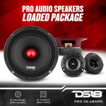 DS18 Mid and High Car Speaker Package - 2X 6.5" Midrange, 2X 1" Tweeters, - Image 2