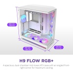 NZXT H9 Flow RGB+ - Dual-Chamber ATX PC Case - White - Image 3