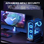 Panda Wireless PAU0F AXE3000 Tri Band (2.4/5 / 6 GHz) WiFi 6E USB 3.0 Adapter - - Image 4