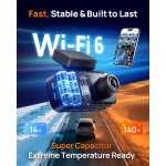 70mai A810 Lite 4K Dash Cam Front and Rear, 5GHz Wi-Fi 6 DashCam, Car Camera 4G - Image 8
