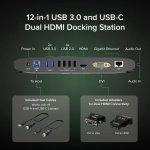 Plugable USB 3.0 Universal Docking Station for Windows, macOS, ChromeOS (Dual - Image 2