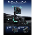 ESR OmniLock Qi2.2 25W Certified MagSafe Car Mount Charger with Cryoboost - Image 4