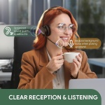 Yealink BH70 Dual Wireless Headset with Mic for Work, Bluetooth Headphone with - Image 6