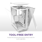 NZXT H6 Flow | CC-H61FW-01 | Compact Dual-Chamber Mid-Tower Airflow Case | - Image 7