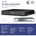 AMLINK 12MP 8CH AI NVR (8-Port PoE), Smart NVR, Human Detection & Vehicle - Image 9