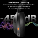 TOZO HT3 Hybrid Noise Cancelling Wireless Headphones, 90H Over Ear Headset - Image 4